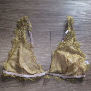 Victoria's Secret | Dream Angels Lace Triangle Bralette In Frosty Pear/Pink